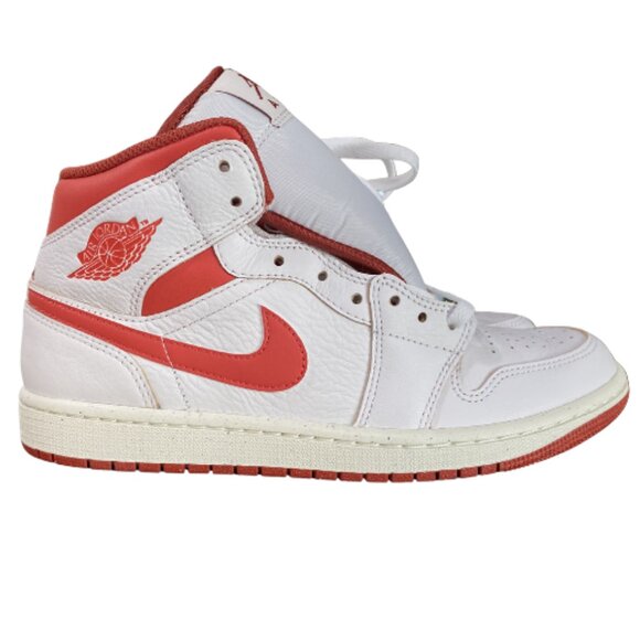 Nike Air Jordan 1 Mid SE Shoes White Lobster Dune Red FJ3458-160 Men\'s Sz 8 NEW main image 8